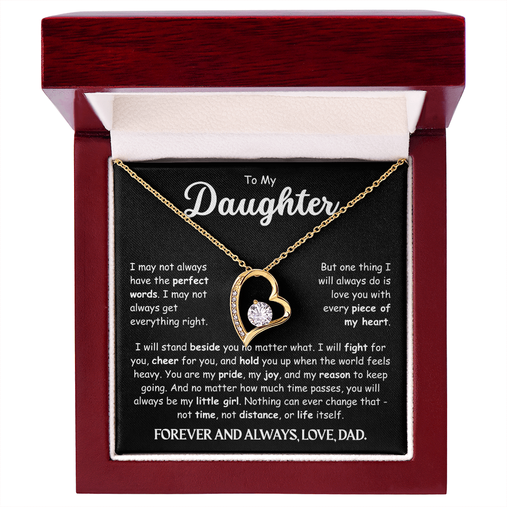 To My Daughter Necklace – Forever Love Gift from Mom or Dad