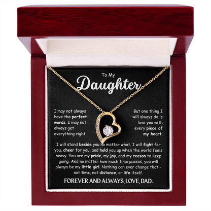 To My Daughter Necklace – Forever Love Gift from Mom or Dad