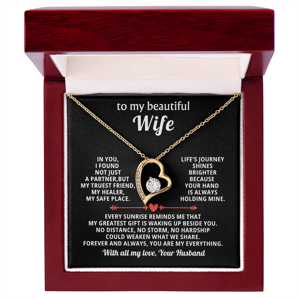 Gift For Wife - Thank You For Being A Great Life Partner - Forever Love Necklace