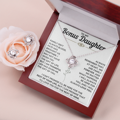 To My Bonus Daughter - Meaningful Necklaces for Women, Stepdaughter Jewelry From Mom