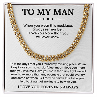 Men Necklaces for Him, Gift For Boyfriend, Husband Gift, Husband Necklace