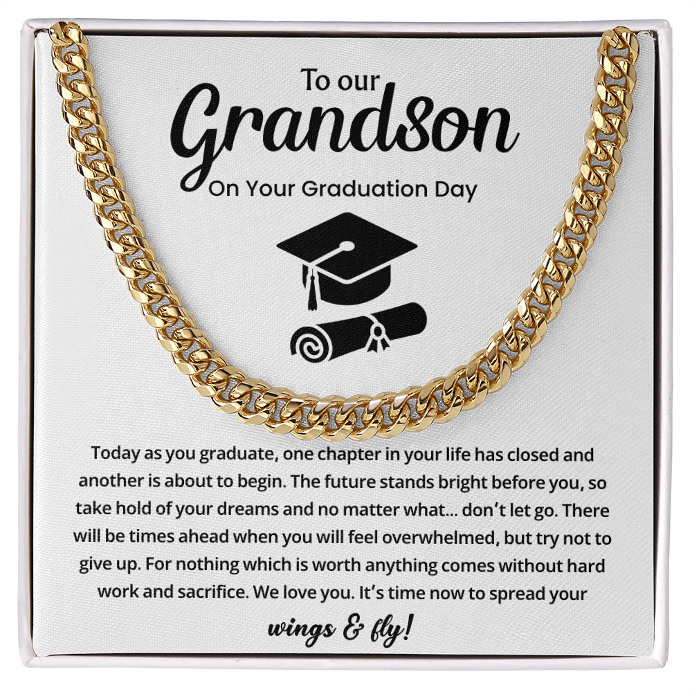 Grandson Graduation Gift from Grandma Grandpa - Love Your Forever Bracelet