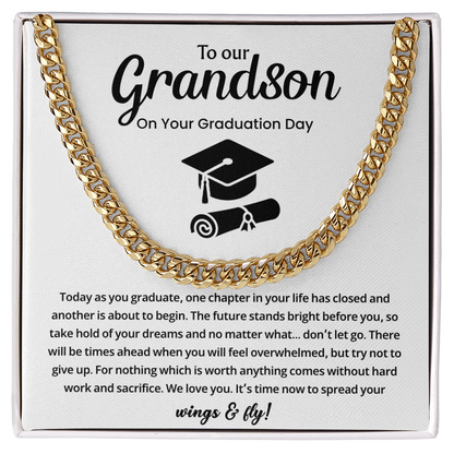 Grandson Graduation Gift from Grandma Grandpa - Love Your Forever Bracelet