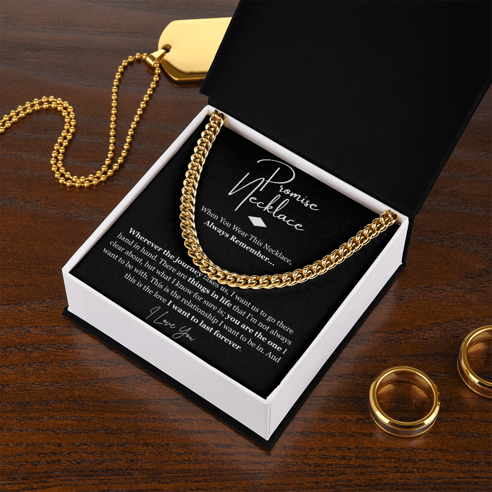 Promise Cuban Chain Necklace – Meaningful Promise Gift for Someone Special