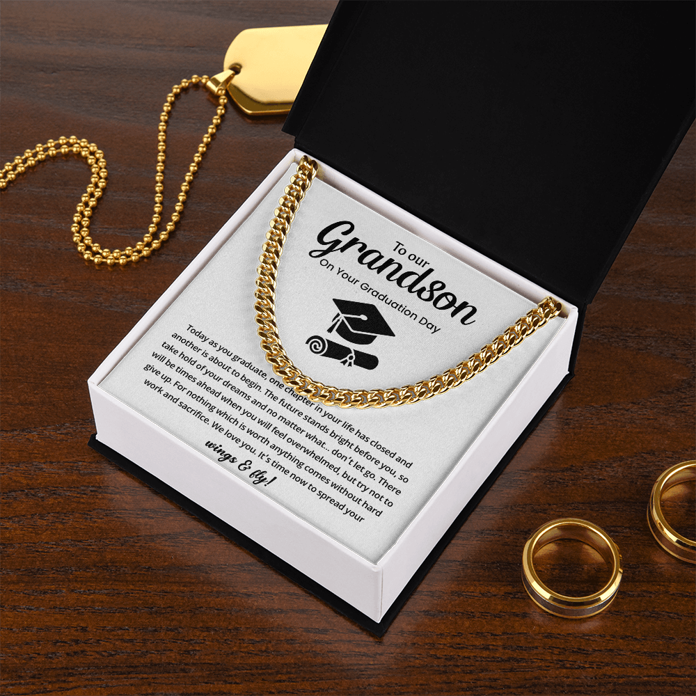 Grandson Graduation Gift from Grandma Grandpa - Love Your Forever Bracelet