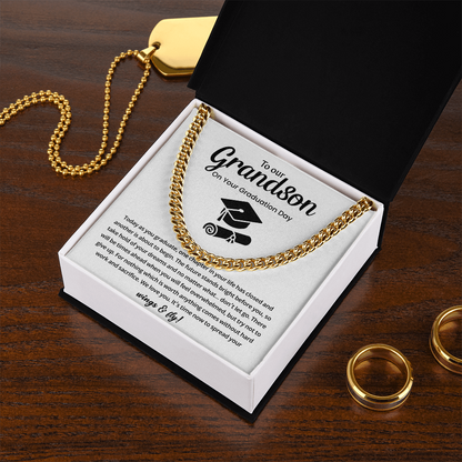 Grandson Graduation Gift from Grandma Grandpa - Love Your Forever Bracelet