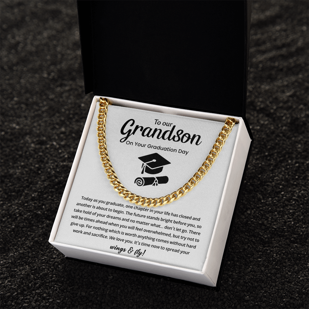 Grandson Graduation Gift from Grandma Grandpa - Love Your Forever Bracelet