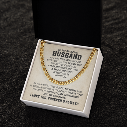 To My Husband - You Are Braver and Stronger - Cuban Chain Necklace