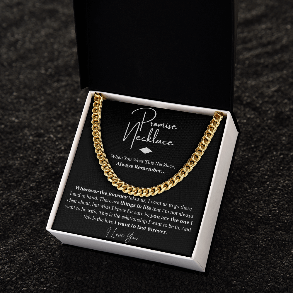 Promise Cuban Chain Necklace – Meaningful Promise Gift for Someone Special