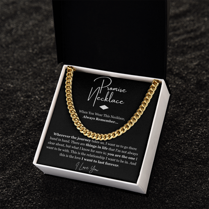 Promise Cuban Chain Necklace – Meaningful Promise Gift for Someone Special