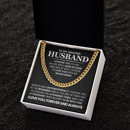 Cuban Link Chain Necklace Gifts for Men - Gifts for Him Husband