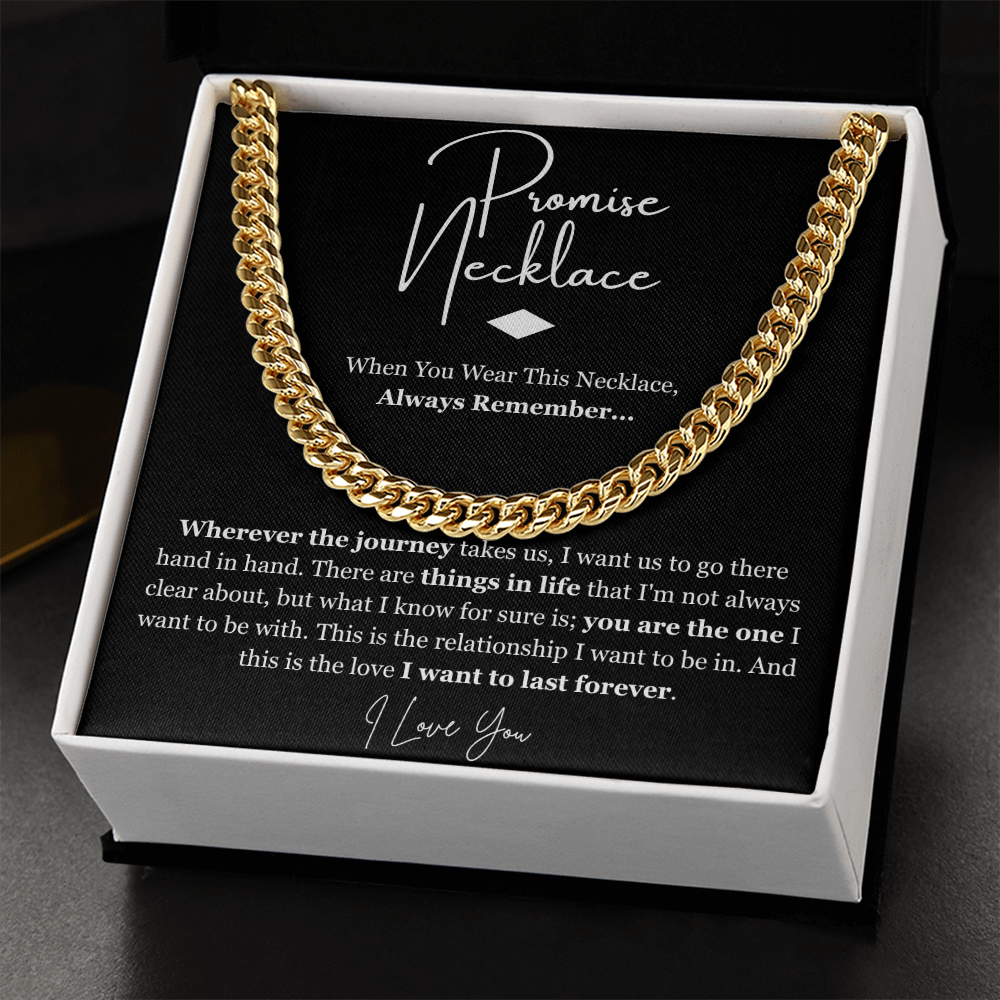 Promise Cuban Chain Necklace – Meaningful Promise Gift for Someone Special