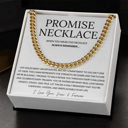 Promise Cuban Chain Necklace for Him - Jewelry Gifts for Men