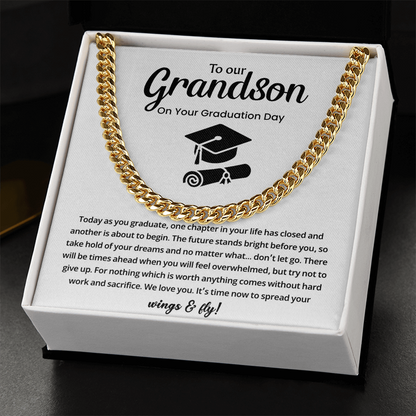 Grandson Graduation Gift from Grandma Grandpa - Love Your Forever Bracelet