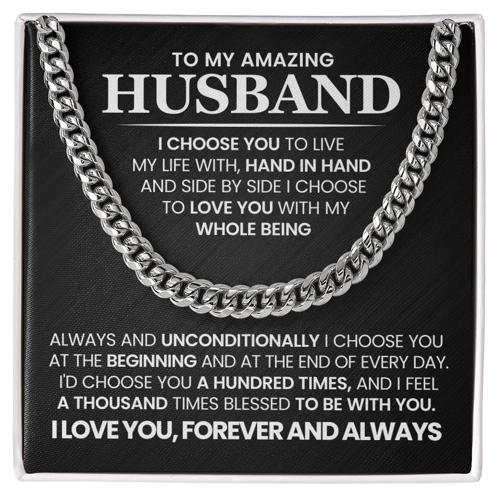 Cuban Link Chain Necklace Gifts for Men - Gifts for Him Husband