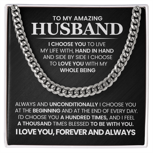 Cuban Link Chain Necklace Gifts for Men - Gifts for Him Husband