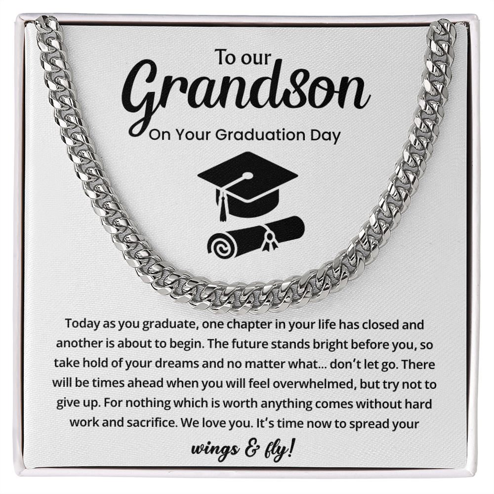 Grandson Graduation Gift from Grandma Grandpa - Love Your Forever Bracelet