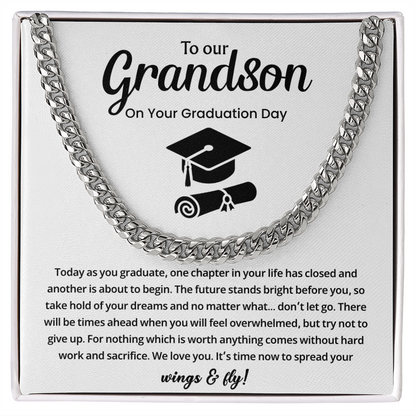 Grandson Graduation Gift from Grandma Grandpa - Love Your Forever Bracelet