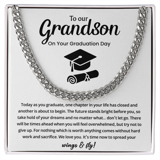 Grandson Graduation Gift from Grandma Grandpa - Love Your Forever Bracelet