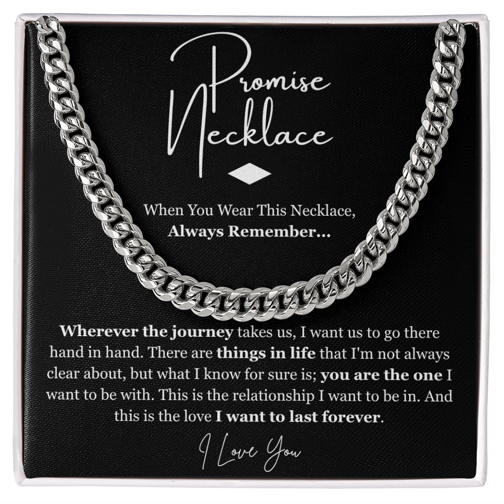 Promise Cuban Chain Necklace – Meaningful Promise Gift for Someone Special
