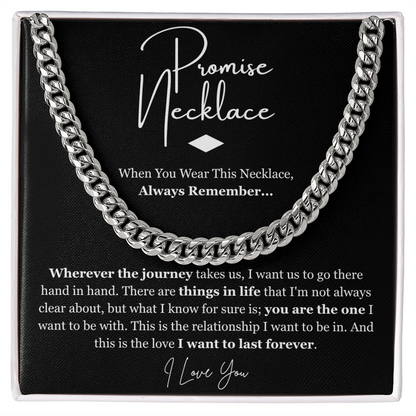 Promise Cuban Chain Necklace – Meaningful Promise Gift for Someone Special