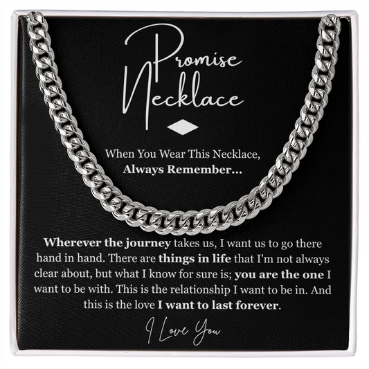Promise Cuban Chain Necklace – Meaningful Promise Gift for Someone Special