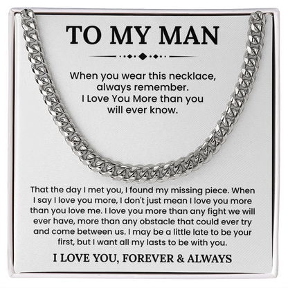 Men Necklaces for Him, Gift For Boyfriend, Husband Gift, Husband Necklace