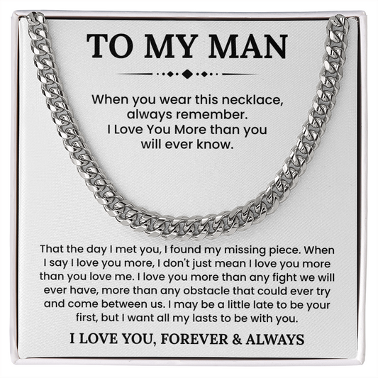 Men Necklaces for Him, Gift For Boyfriend, Husband Gift, Husband Necklace