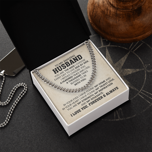 To My Husband - You Are Braver and Stronger - Cuban Chain Necklace