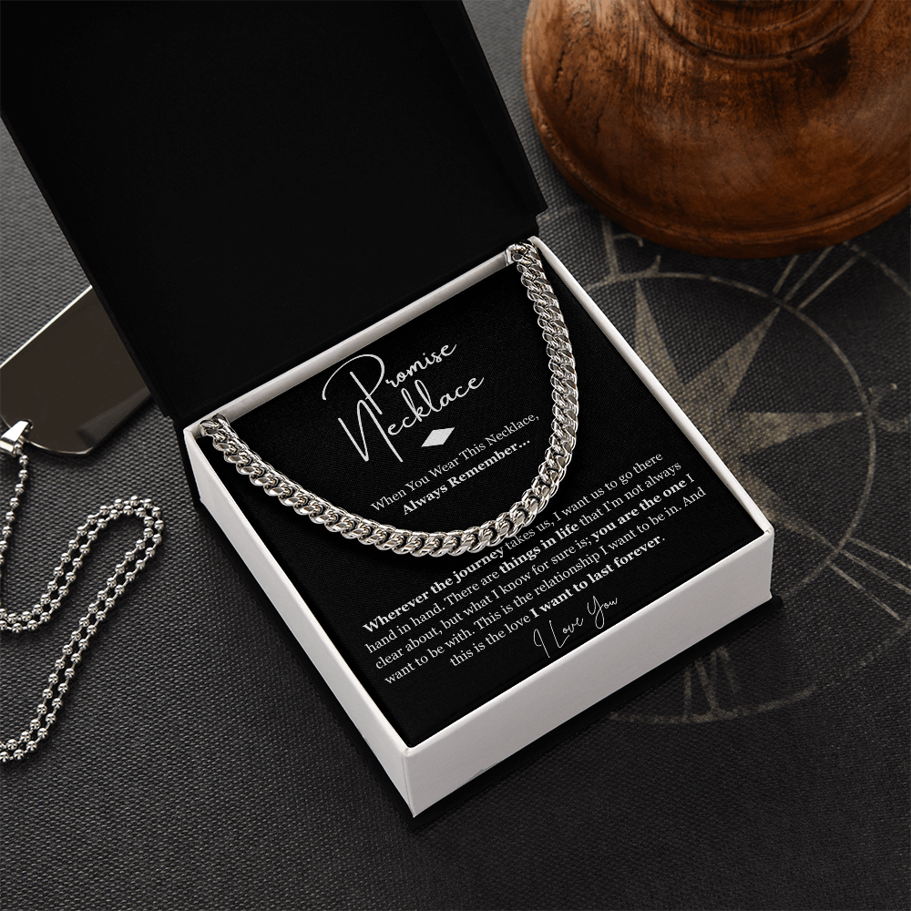 Promise Cuban Chain Necklace – Meaningful Promise Gift for Someone Special