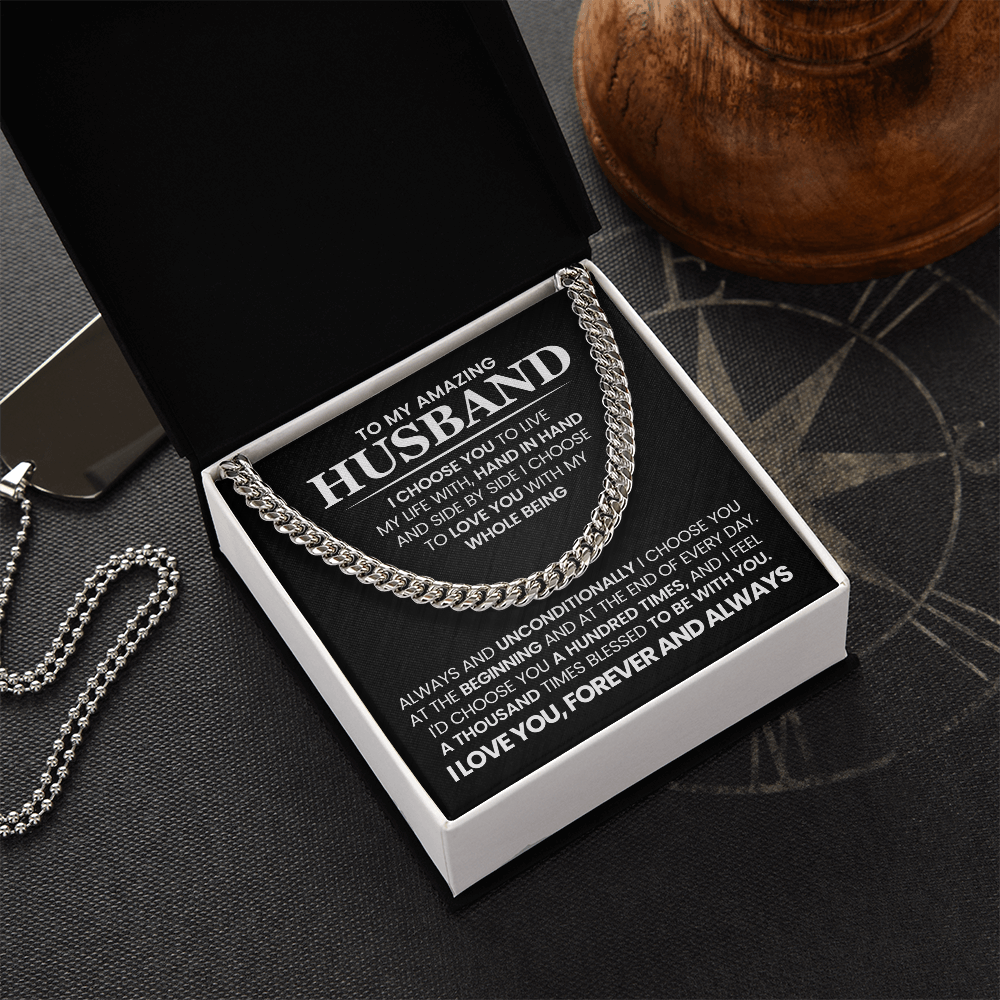 Cuban Link Chain Necklace Gifts for Men - Gifts for Him Husband