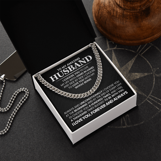 Cuban Link Chain Necklace Gifts for Men - Gifts for Him Husband