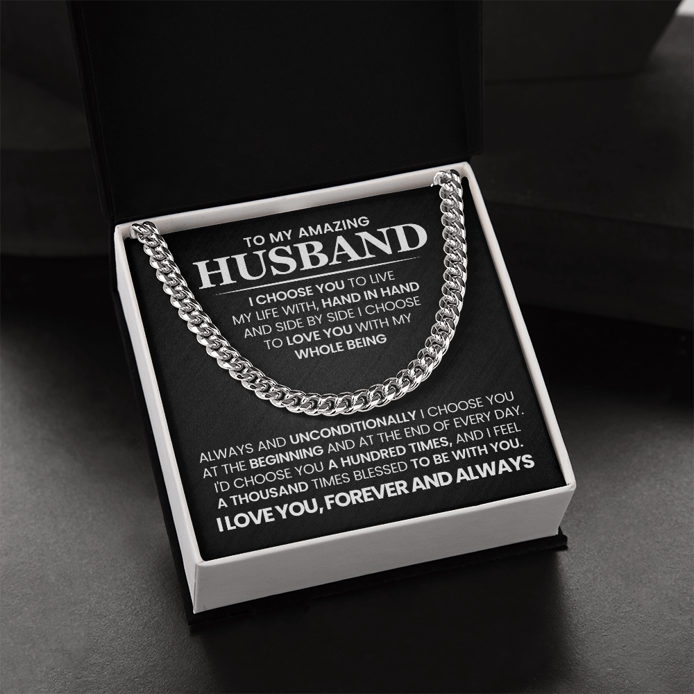 Cuban Link Chain Necklace Gifts for Men - Gifts for Him Husband