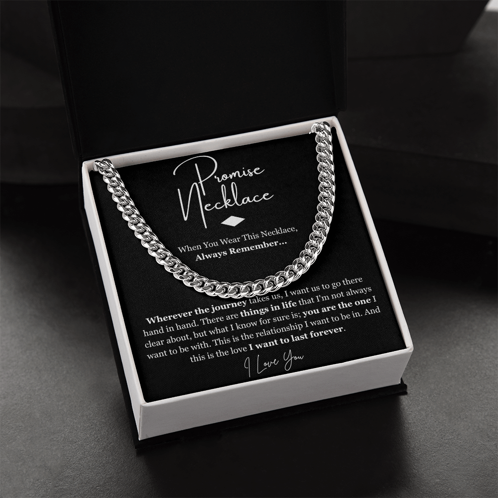 Promise Cuban Chain Necklace – Meaningful Promise Gift for Someone Special