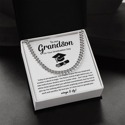 Grandson Graduation Gift from Grandma Grandpa - Love Your Forever Bracelet