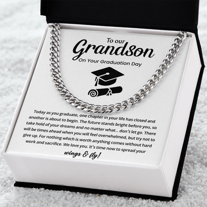 Grandson Graduation Gift from Grandma Grandpa - Love Your Forever Bracelet