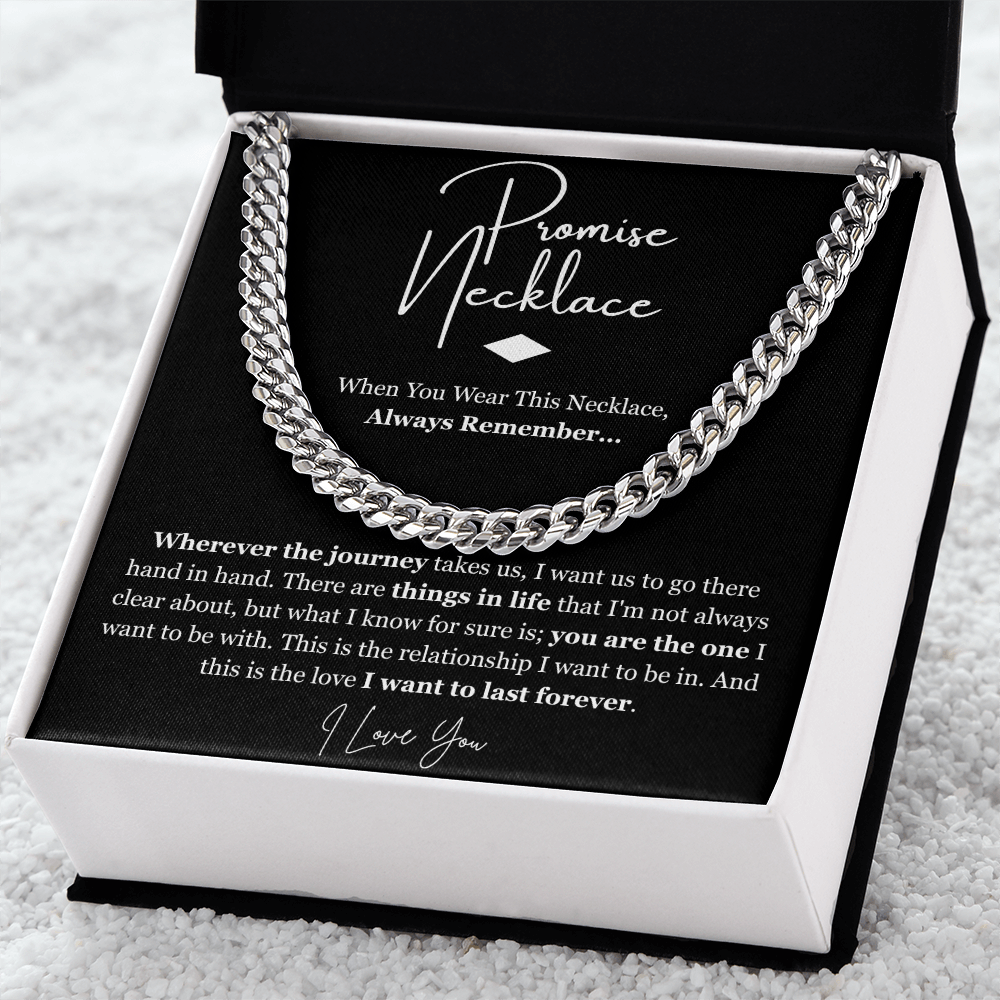 Promise Cuban Chain Necklace – Meaningful Promise Gift for Someone Special
