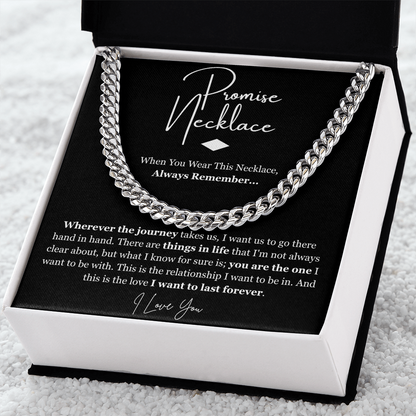 Promise Cuban Chain Necklace – Meaningful Promise Gift for Someone Special