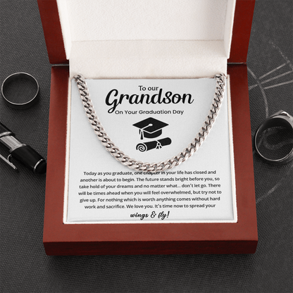 Grandson Graduation Gift from Grandma Grandpa - Love Your Forever Bracelet
