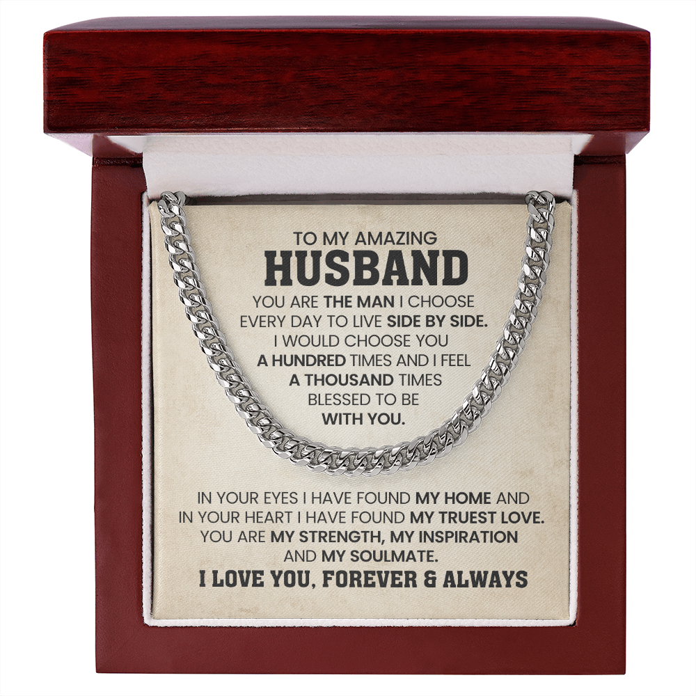 To My Husband - You Are Braver and Stronger - Cuban Chain Necklace