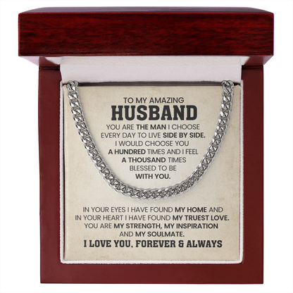 To My Husband - You Are Braver and Stronger - Cuban Chain Necklace