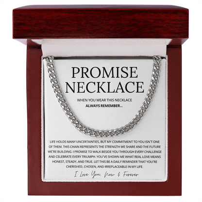 Promise Cuban Chain Necklace for Him - Jewelry Gifts for Men