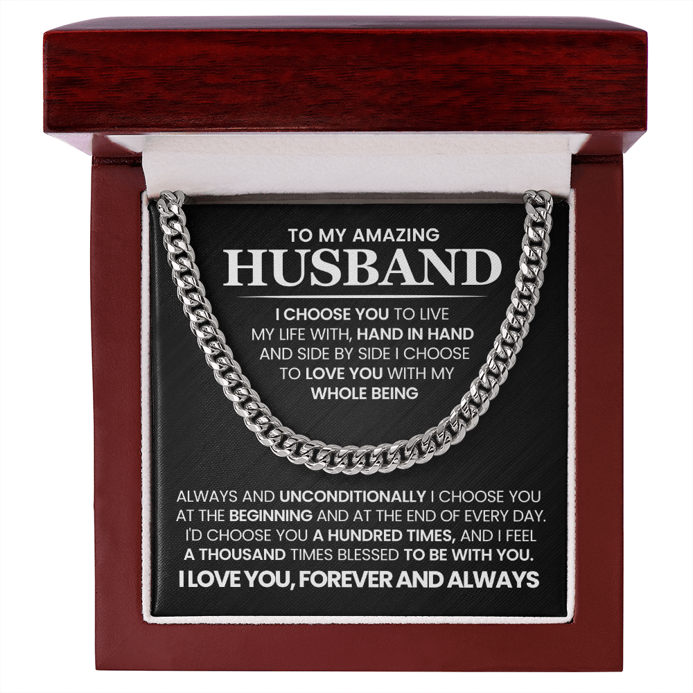 Cuban Link Chain Necklace Gifts for Men - Gifts for Him Husband