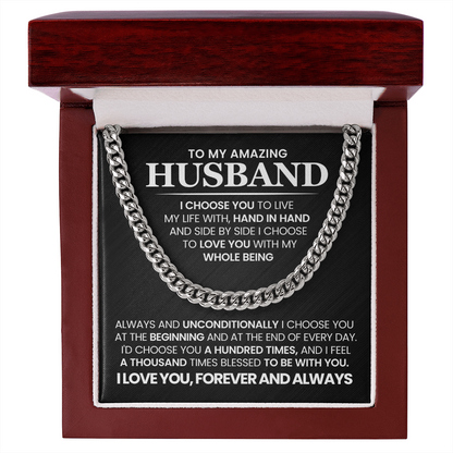 Cuban Link Chain Necklace Gifts for Men - Gifts for Him Husband