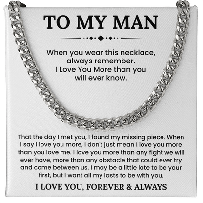 Men Necklaces for Him, Gift For Boyfriend, Husband Gift, Husband Necklace