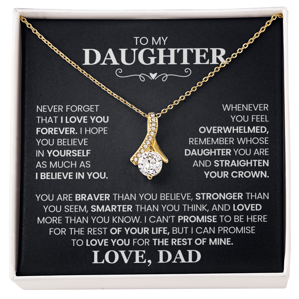 To My Beautiful Daughter - Alluring Beauty Necklace With Gift Box