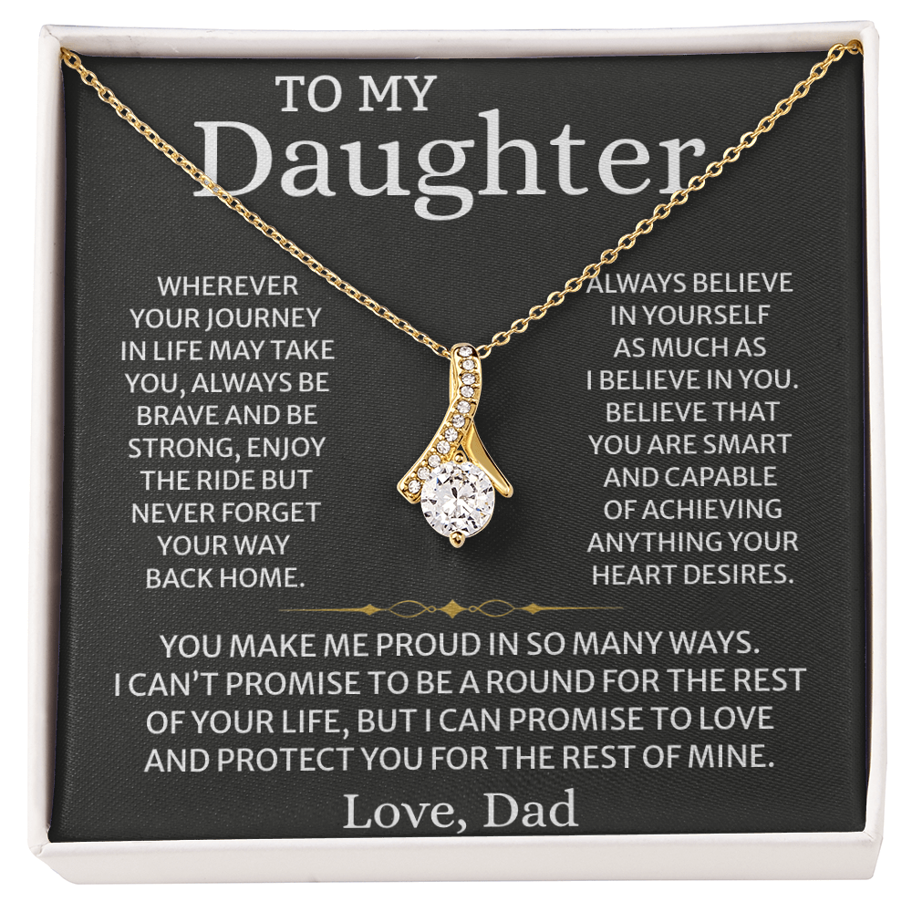 Daughter Graduation Necklace – Inspirational Gift from Dad
