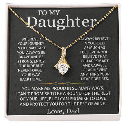 Daughter Graduation Necklace – Inspirational Gift from Dad