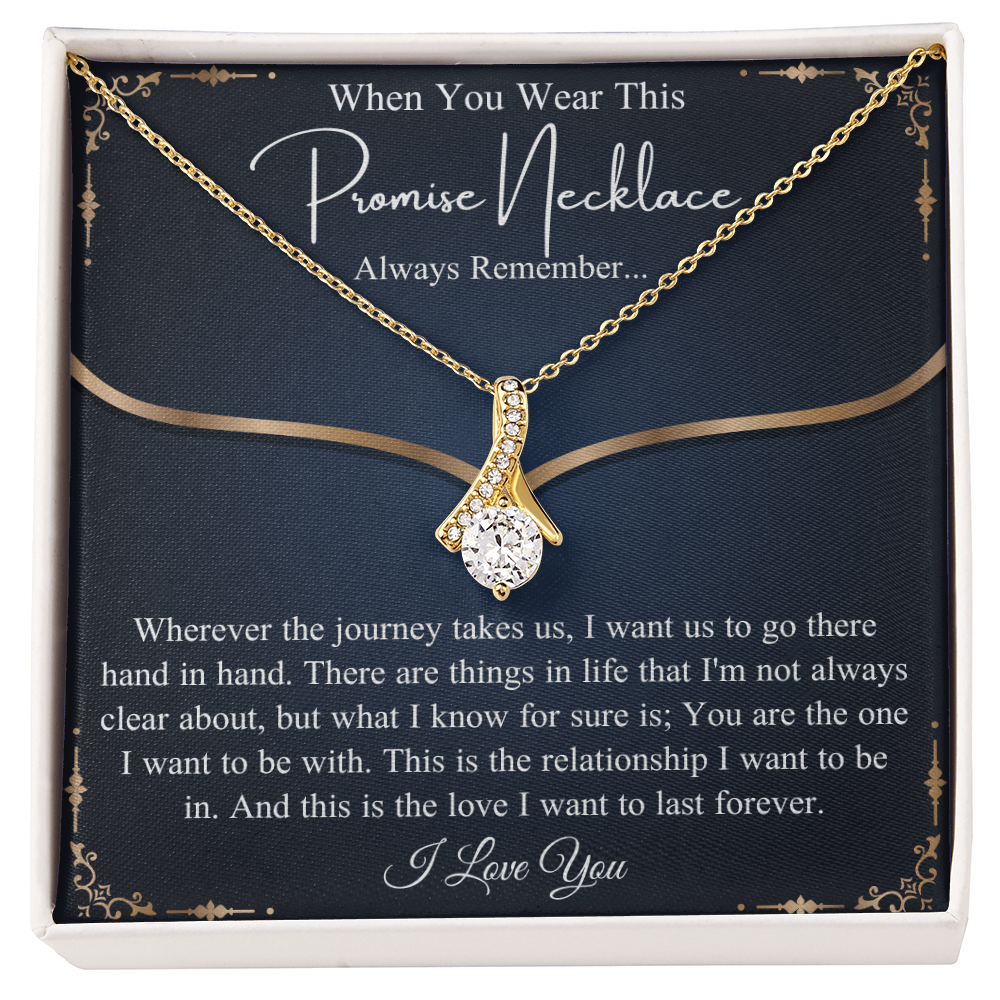 Meaningful Alluring Beauty Promise Necklace Gifts for Girlfriend Wife Fiancée