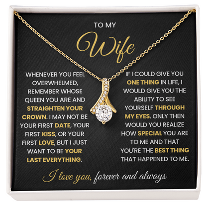 Romantic Valentines Gift for Wife, I Love You Always and Forever Necklace